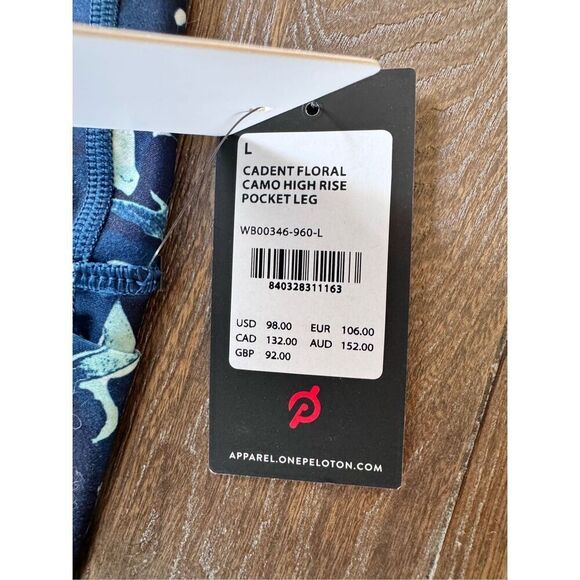 NWT Peloton Cadent Floral Camo High Rise Pocket Legging Size Large - Picture 3 of 8